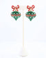 Bridger Bow and Ornament Earring Green