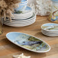 Coastal Birds Fish Platter, 19.5" x 8.5"