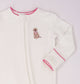Pip Embroidered Zip Romper -Puppy Chic: 0-3 mo