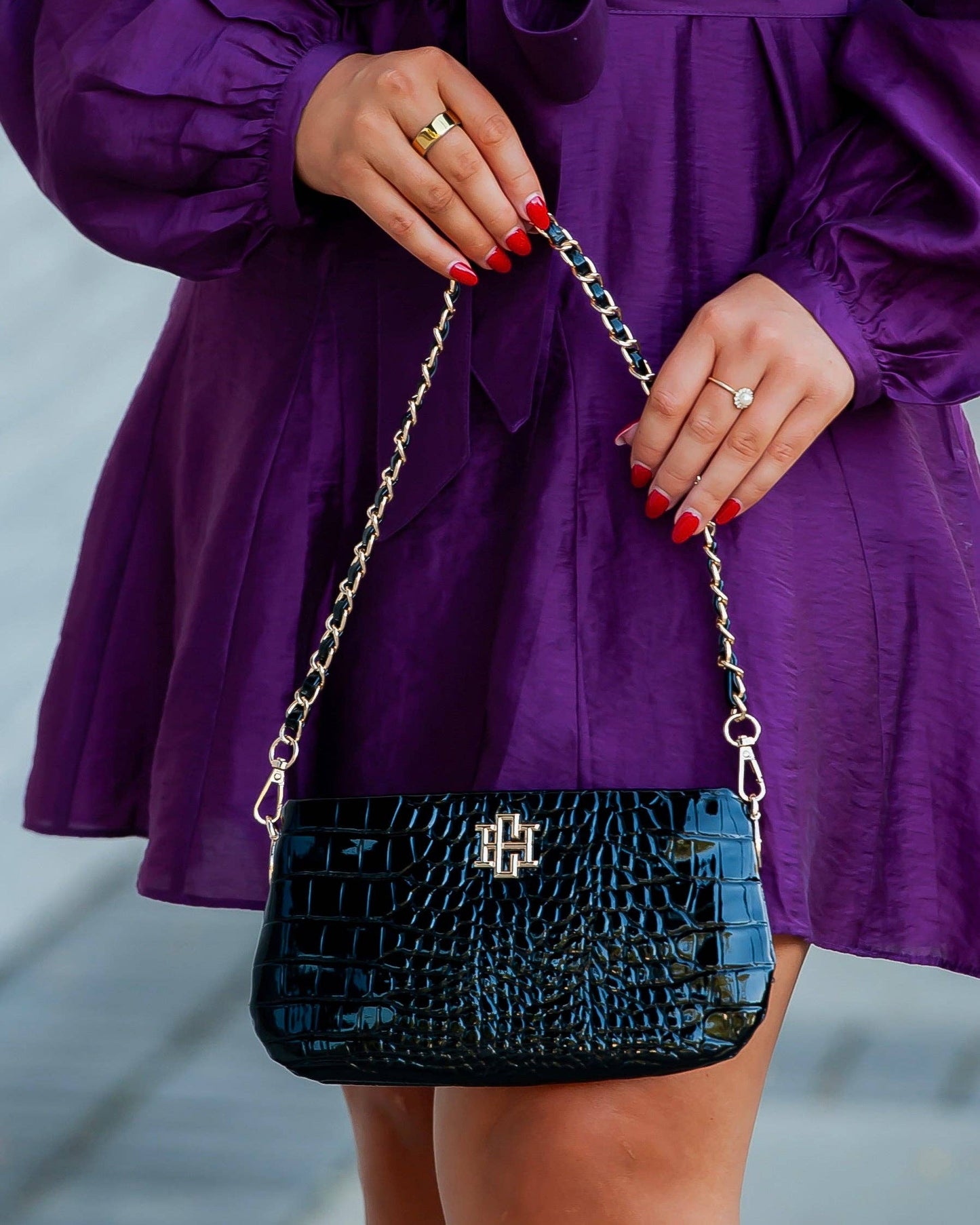 Livi Crossbody Black Patent EC: