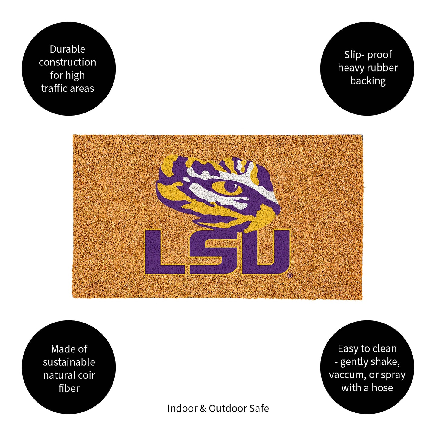 Coir Mat, 16"x28", Louisiana State University