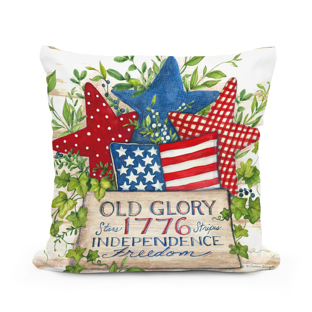 Pillow - Independence Old Glory - indoor / outdoor cushion: 19x24