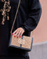 Cecilia Circle Logo Handbag Latte Black: Default