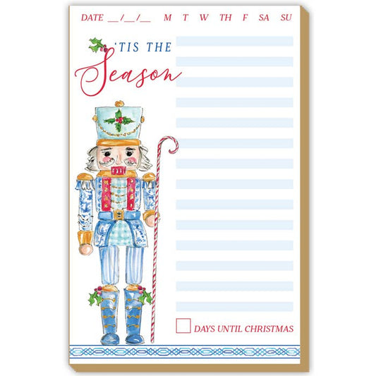 Tis The Season  Chinoiserie Nutcracker Luxe Large Notepad