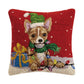 Holiday Brown Chihuahua Dog Hook Pillow - Christmas