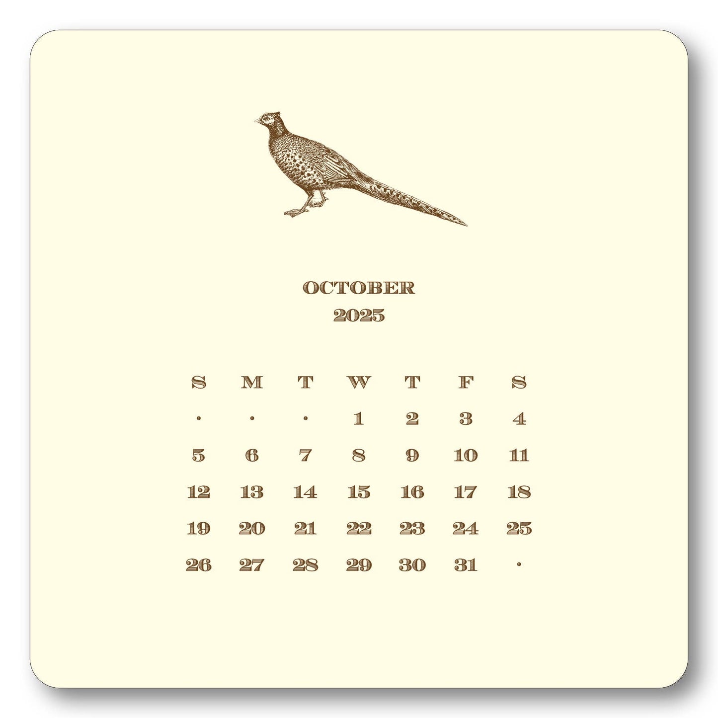 2025 Hunt Calendar with Easel