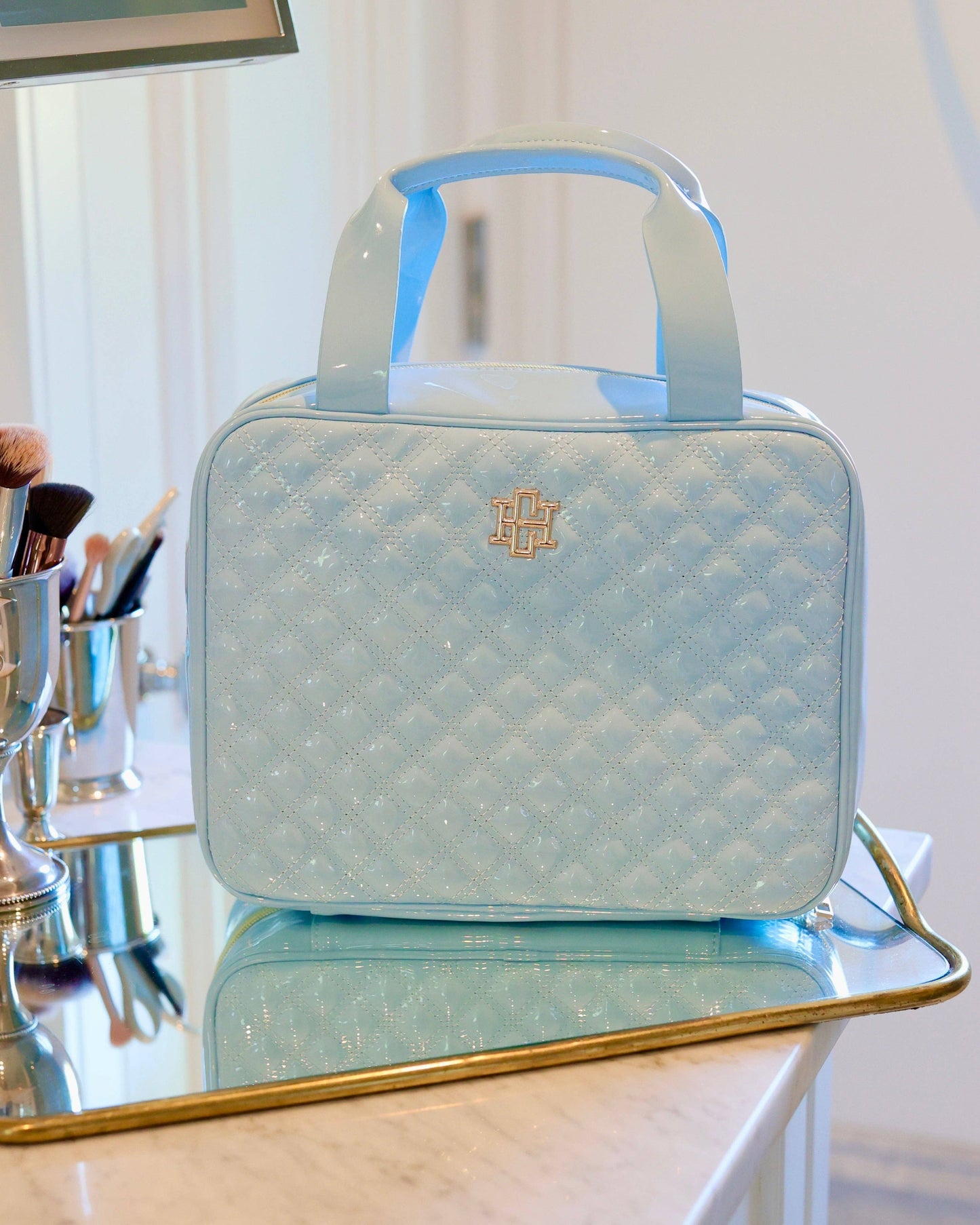 Punta Cana Large Case Light Blue Patent