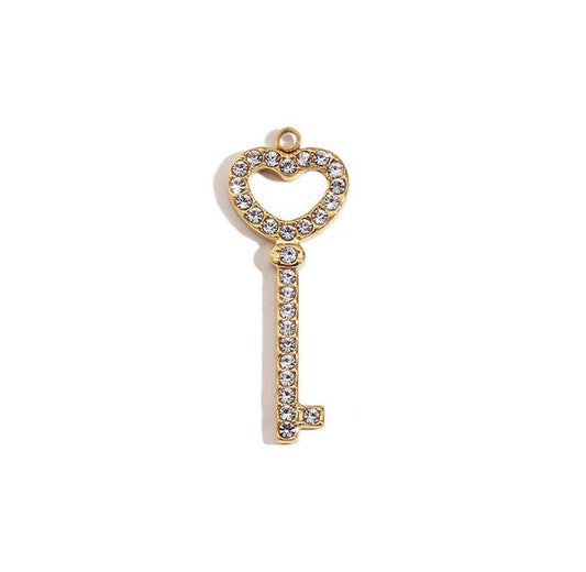 Heart CZ Charm For Charm Necklace