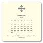 2025 Cross Calendar with Easel