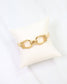 Lockport Horsebit Hinged Bracelet WP Gold
