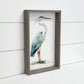 Blue Crane - Bird Canvas Wall Art - Wood Framed Wall Art: 24x36" Extra Large Canvas Art with Thick Wood Frame