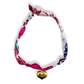 Scarf Bandana Charm Necklaces : Heart CZ - Purple Blue Abstract Scarf