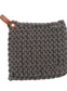 Crocheted Pot Holder with Leather Loop (3 Colors)
