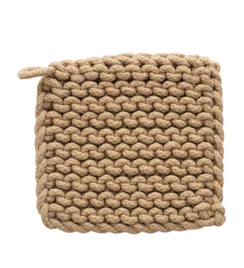 Cotton Crocheted Pot Holder (4 Colors)