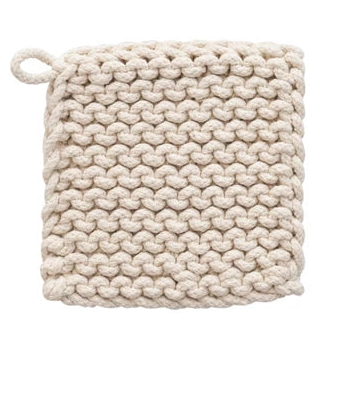 Cotton Crocheted Pot Holder (4 Colors)