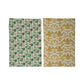 Cotton Printed Tea Towels w/Pattern (Set of 2)