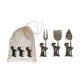 Cheese Knives w/Dog Stands (set of 3)