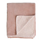 Cotton Velvet Throw w/Kantha Stitch - Blush Color
