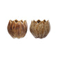 Stoneware Flower Shaped Planter (2 Colors) Each One Will Vary