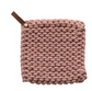Cotton Crocheted Pot Holder w/ Leather Loop (4 Colors)
