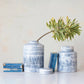 Stoneware Striped Ginger Jar (Each One Will Vary)