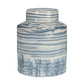 Stoneware Striped Ginger Jar (Each One Will Vary)