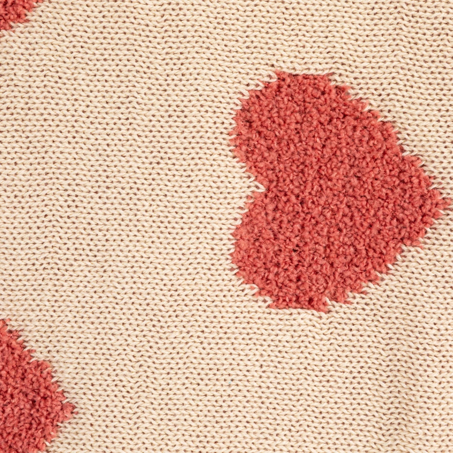 Cotton Knit Chenille Baby Blanket w/Hearts