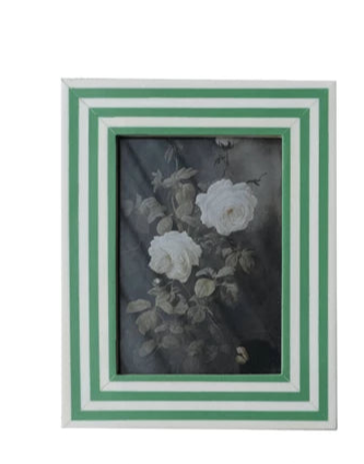 Photo Frame w/Inlaid Stripes (4 Colors)