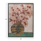 Wood Framed Glass Wall Decor w/Flowers in Vase