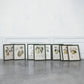 Hobnail Wood Framed Wall Decor w/Vintage Reproduction Print (9 Styles)