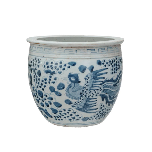 Hand-Painted Porcelain Vintage Reproduction Planter