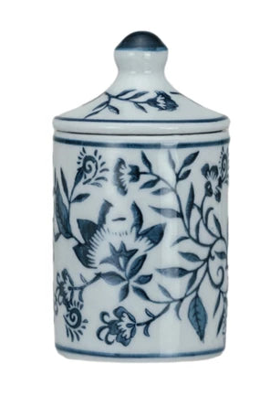Hand-Painted Stoneware Spice Jar w/Pattern (4 Styles)