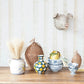 Hand-Painted Stoneware Footed Bowl w/Botanicals & Scalloped Edge