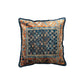 Square Cotton Blend Velvet Printed Pillow w/Vintage Carpet Pattern