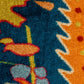 Square Cotton Blend Velvet Printed w/Vintage Carpet Pattern