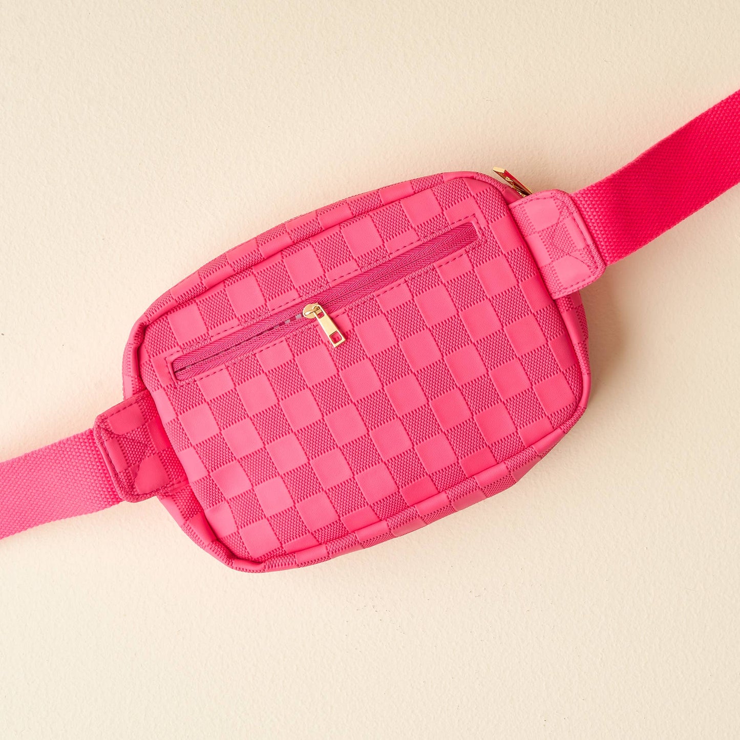 Urban Check Belt Bag-Hot Pink