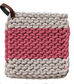 Cotton Crocheted Pot Holder w/Leather Loop (4 Colors)