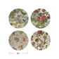 Printed Stoneware Plate w/Botanicals (4 Styles)