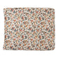 Woven Cotton Printed Throw w/Sherpa Back, Flower Pattern & Fringe