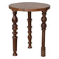 Mango Wood Side Table w/Turned Legs, Walnut Finish