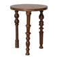 Mango Wood Side Table w/Turned Legs, Walnut Finish