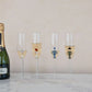 Stemmed Champagne Glass w/Hand-Blown Bride Inside (2 Styles)