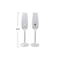 Stemmed Champagne Glass w/Hand-Blown Bride Inside (2 Styles)