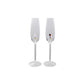 Stemmed Champagne Glass w/Hand-Blown Bride Inside (2 Styles)