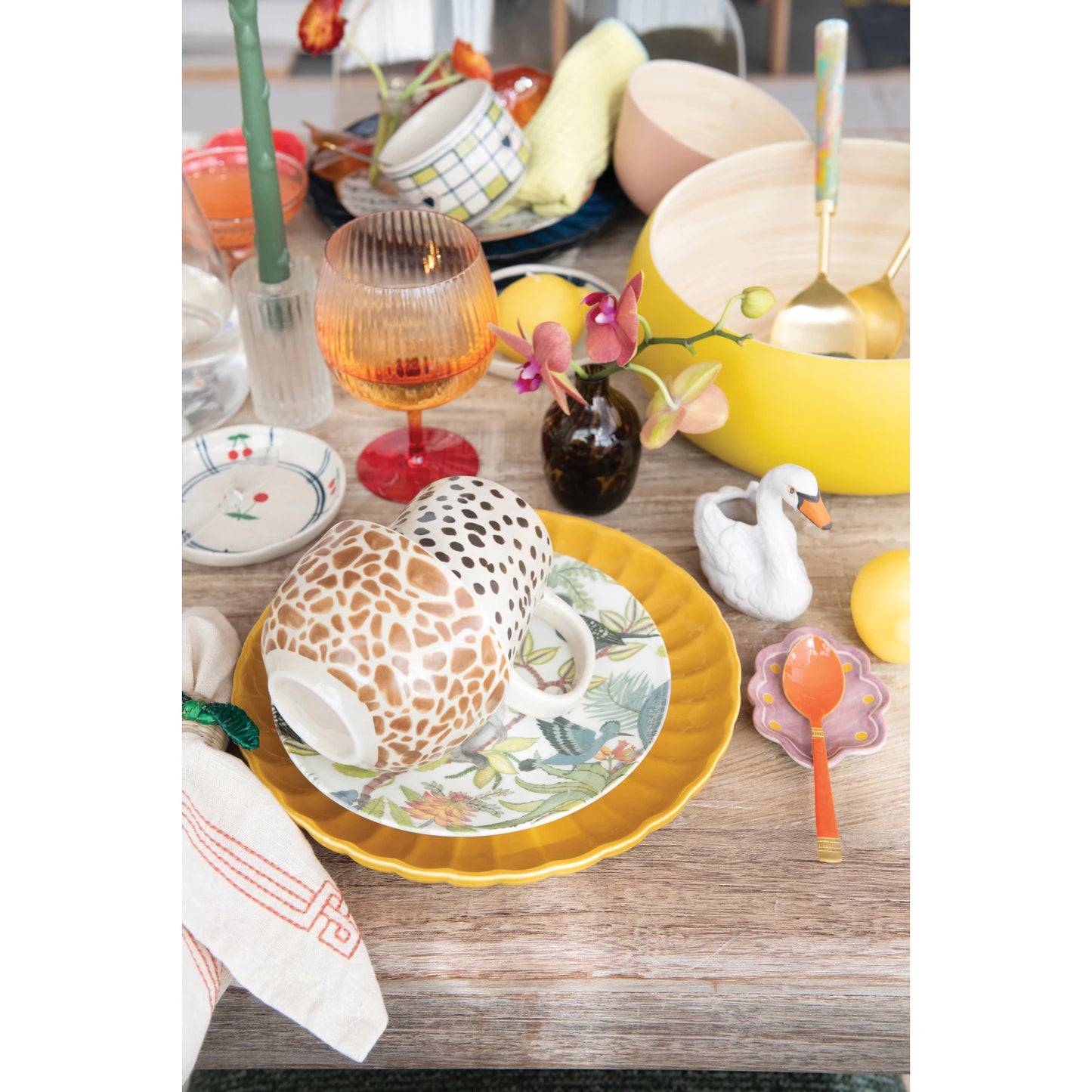 Stoneware Swan Shaped Toothpick Holder