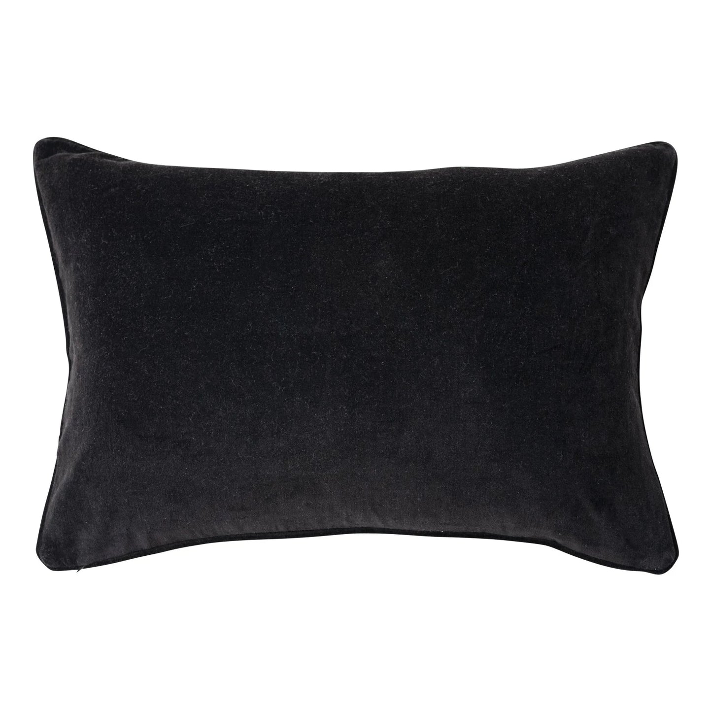 Cotton Velvet Printed Lumbar Pillow w/Leopard Print & Piping