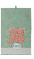 Cotton & Linen Printed Tea Towel w/Flowers in Vase & Mini Pom Pom Trim (3 Styles)