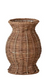 Hand-Woven Rattan Vase w/Removable Glass Insert  (4 Styles)
