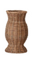 Hand-Woven Rattan Vase w/Removable Glass Insert  (4 Styles)