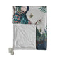 Fabric Blend Chenille Throw w/Peacock, Birds, Butterfly, Botanicals & Tassels